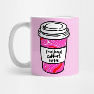 Pink Emotional Support Coffee Mug